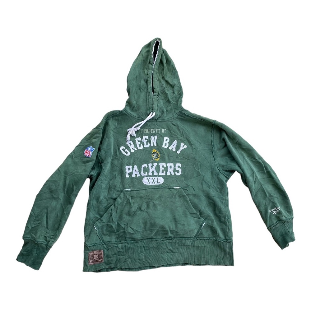 NFL Vintage Collection Reebok Green Bay Packers Hoodie  L